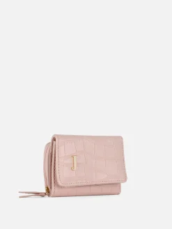 Sacs Et Porte-Monnaie|Primark Porte-monnaie En Simili Cuir Effet Croco Avec Initiale Rose poudré