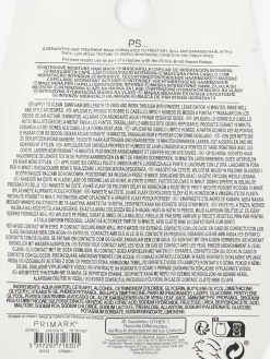 Traitements|Primark PS... Pro Masque Hydratant Réparateur Bond Blanc