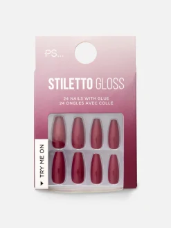 Faux Ongles|Primark PS... Stiletto Gloss Faux Ongles Bordeaux
