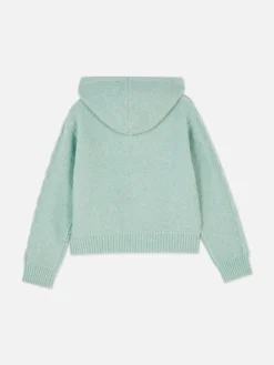 Pulls Et Gilets|Primark Pull à Capuche En Maille Torsadée Vert