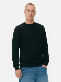 Pulls Et Gilets|Primark Pull à Col Ras-du-cou En Point De Panier Tressé Noir