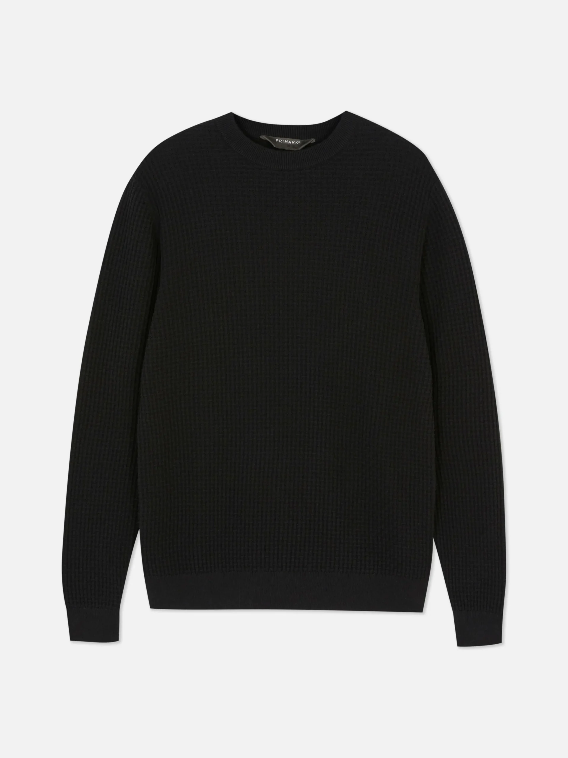 Pulls Et Gilets|Primark Pull à Col Ras-du-cou En Point De Panier Tressé Noir