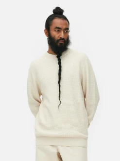 Pulls Et Gilets|Primark Pull à Col Ras-du-cou En Point De Panier Tressé Écru