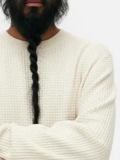 Pulls Et Gilets|Primark Pull à Col Ras-du-cou En Point De Panier Tressé Écru