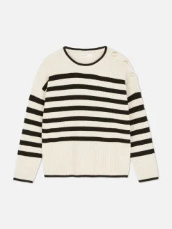 Pulls Et Gilets|Primark Pull à Col Ras-du-cou Et à Boutons Beige