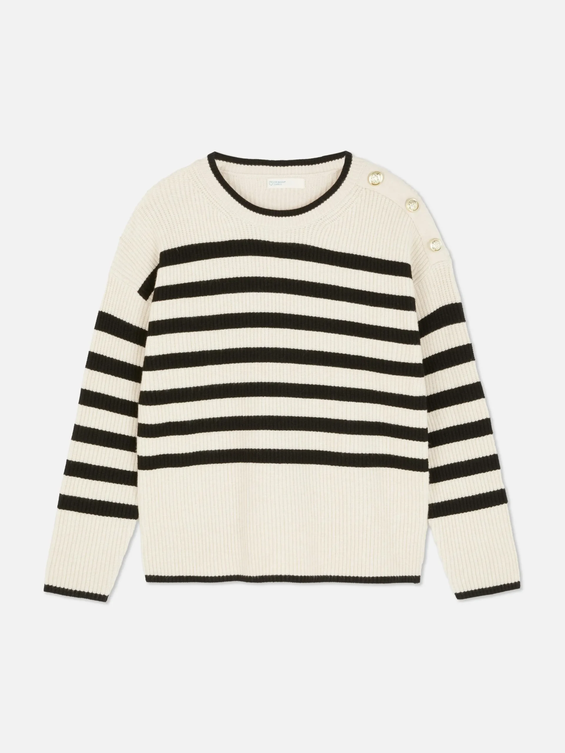 Pulls Et Gilets|Primark Pull à Col Ras-du-cou Et à Boutons Beige