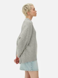 Pulls Et Gilets|Primark Pull à Col Ras-du-cou Oversize Gris clair