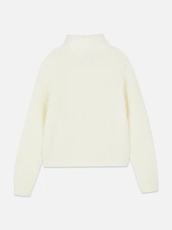 Pulls Et Gilets|Primark Pull à Col Roulé En Maille Torsadée Crème