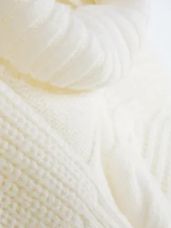 Pulls Et Gilets|Primark Pull à Col Roulé En Maille Torsadée Crème