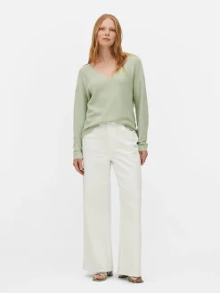 Pulls Et Gilets|Primark Pull à Manches Longues Et Col Bateau Vert menthe