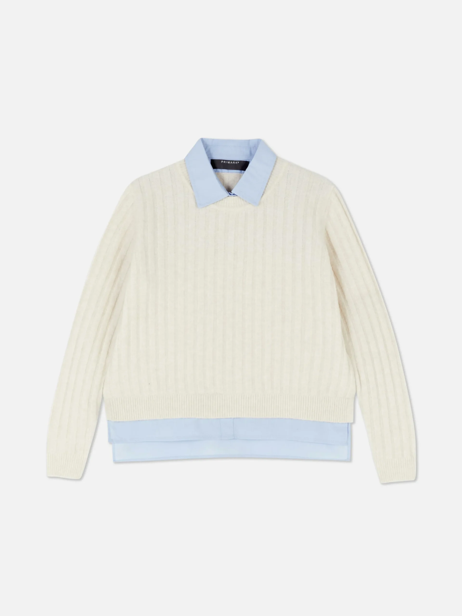 Pulls Et Gilets|Primark Pull Chemise Deux-en-un Ivoire