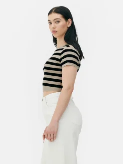 Pulls Et Gilets|Primark Pull Court à Manches Courtes Naturel