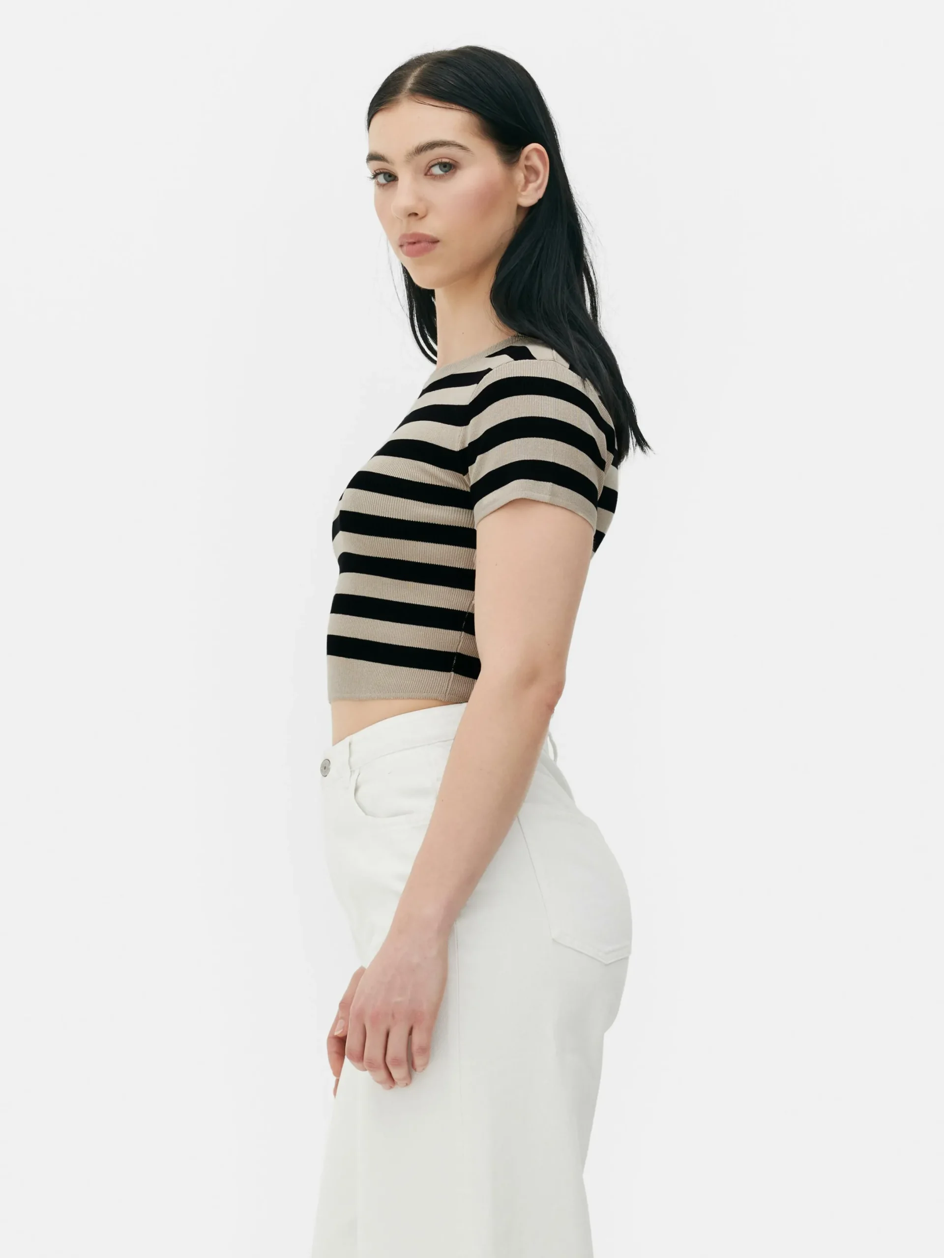 Pulls Et Gilets|Primark Pull Court à Manches Courtes Naturel