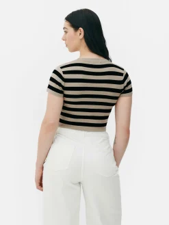 Pulls Et Gilets|Primark Pull Court à Manches Courtes Naturel