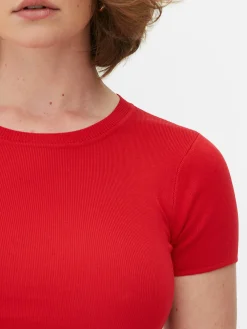 Pulls Et Gilets|Primark Pull Court à Manches Courtes Rouge