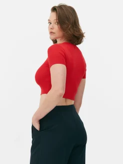 Pulls Et Gilets|Primark Pull Court à Manches Courtes Rouge