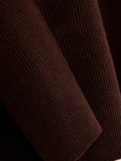 Pulls Et Gilets|Primark Pull Côtelé à Col Ras-du-cou Bordeaux