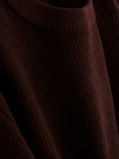 Pulls Et Gilets|Primark Pull Côtelé à Col Ras-du-cou Bordeaux