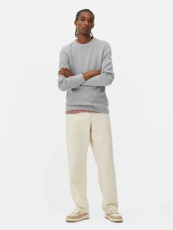 Pulls Et Gilets|Primark Pull Côtelé à Col Ras-du-cou Gris