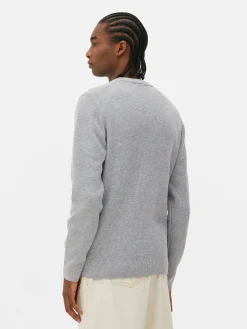 Pulls Et Gilets|Primark Pull Côtelé à Col Ras-du-cou Gris