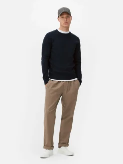 Pulls Et Gilets|Primark Pull Côtelé à Col Ras-du-cou Bleu marine