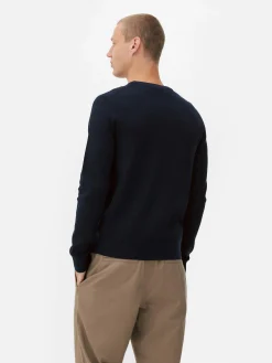 Pulls Et Gilets|Primark Pull Côtelé à Col Ras-du-cou Bleu marine