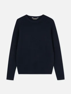 Pulls Et Gilets|Primark Pull Côtelé à Col Ras-du-cou Bleu marine