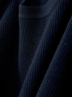 Pulls Et Gilets|Primark Pull Côtelé à Col Ras-du-cou Bleu marine