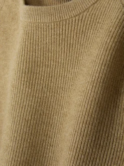 Pulls Et Gilets|Primark Pull Côtelé à Col Ras-du-cou Taupe
