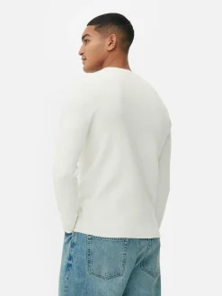 Pulls Et Gilets|Primark Pull Côtelé à Col Ras-du-cou Écru