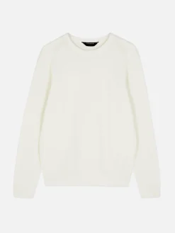 Pulls Et Gilets|Primark Pull Côtelé à Col Ras-du-cou Écru