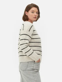 Pulls Et Gilets|Primark Pull Droit à Rayures Beige