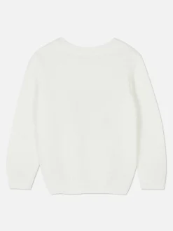 Pulls Et Gilets|Primark Pull En Chenille à Sequins Et Flocons De Neige Ivoire