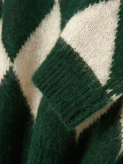 Pulls Et Gilets|Primark Pull En Maille à Col En V Et Motif Losanges Rita Ora Vert foncé