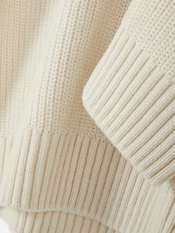 Pulls Et Gilets|Primark Pull En Maille Côtelée à Col Zippé Écru