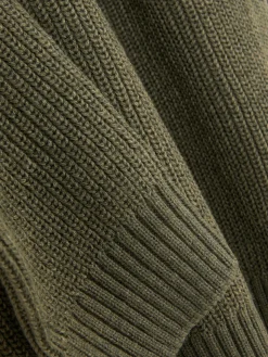 Pulls Et Gilets|Primark Pull En Maille Côtelée à Col Zippé Vert