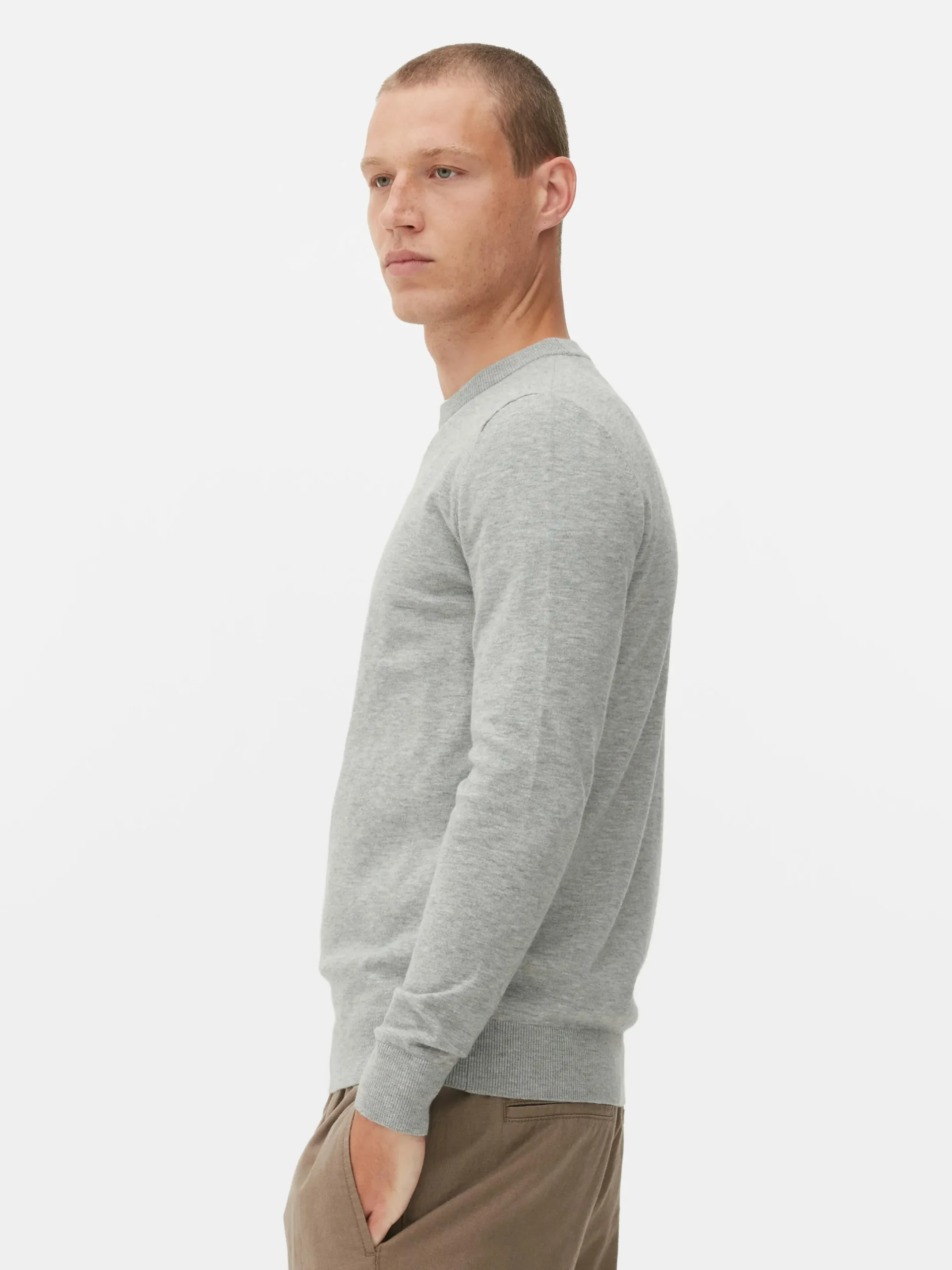 Pulls Et Gilets|Primark Pull En Maille Fine à Col Ras-du-cou Gris