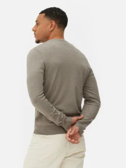 Pulls Et Gilets|Primark Pull En Maille Fine à Col Ras-du-cou Naturel