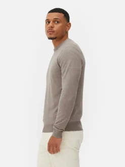 Pulls Et Gilets|Primark Pull En Maille Fine à Col Ras-du-cou Naturel