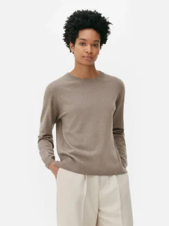 Pulls Et Gilets|Primark Pull En Maille Fine à Col Ras-du-cou Taupe