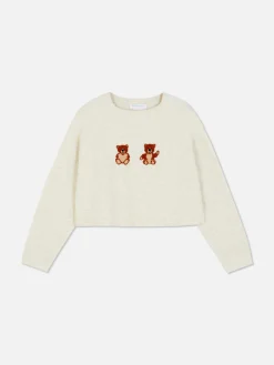 Pulls Et Gilets|Primark Pull En Maille Ours En Peluche Écru