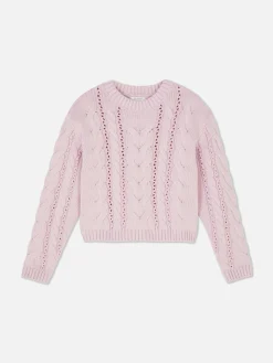 Pulls Et Gilets|Primark Pull En Maille Torsadée Rose clair
