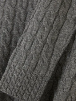 Pulls Et Gilets|Primark Pull En Maille Torsadée à Col Montant Gris foncé