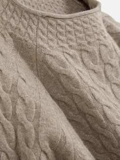 Pulls Et Gilets|Primark Pull En Maille Torsadée à Col Montant Marron