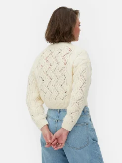 Pulls Et Gilets|Primark Pull En Maille Torsadée Ajourée Rita Ora Ivoire