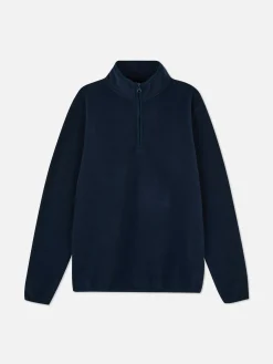 Pulls Et Gilets|Sweats À Capuche Et Sweat-Shirts|Primark Pull En Molleton à Col Zippé Bleu marine
