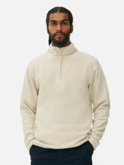 Pulls Et Gilets|Sweats À Capuche Et Sweat-Shirts|Primark Pull En Molleton à Col Zippé Écru