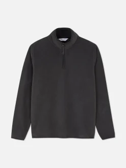 Pulls Et Gilets|Sweats À Capuche Et Sweat-Shirts|Primark Pull En Molleton à Col Zippé Anthracite