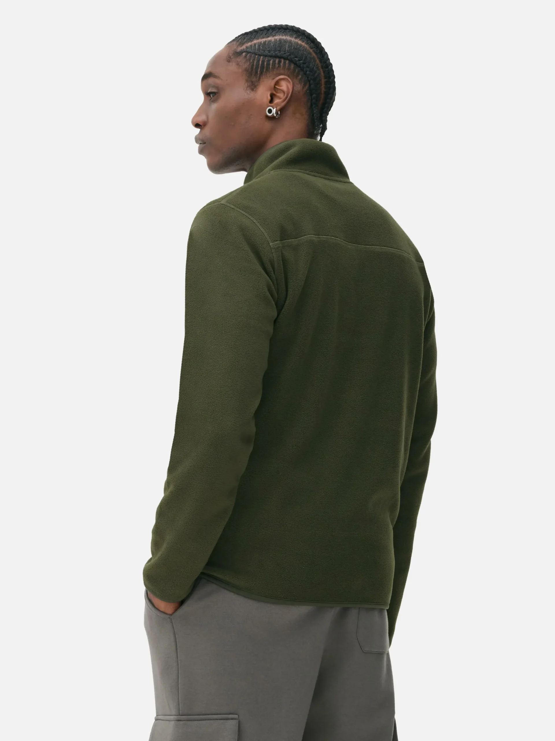 Pulls Et Gilets|Sweats À Capuche Et Sweat-Shirts|Primark Pull En Molleton à Col Zippé Kaki