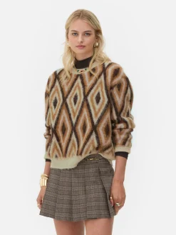 Pulls Et Gilets|Primark Pull En Tricot à Motif Losange Rita Ora Marron